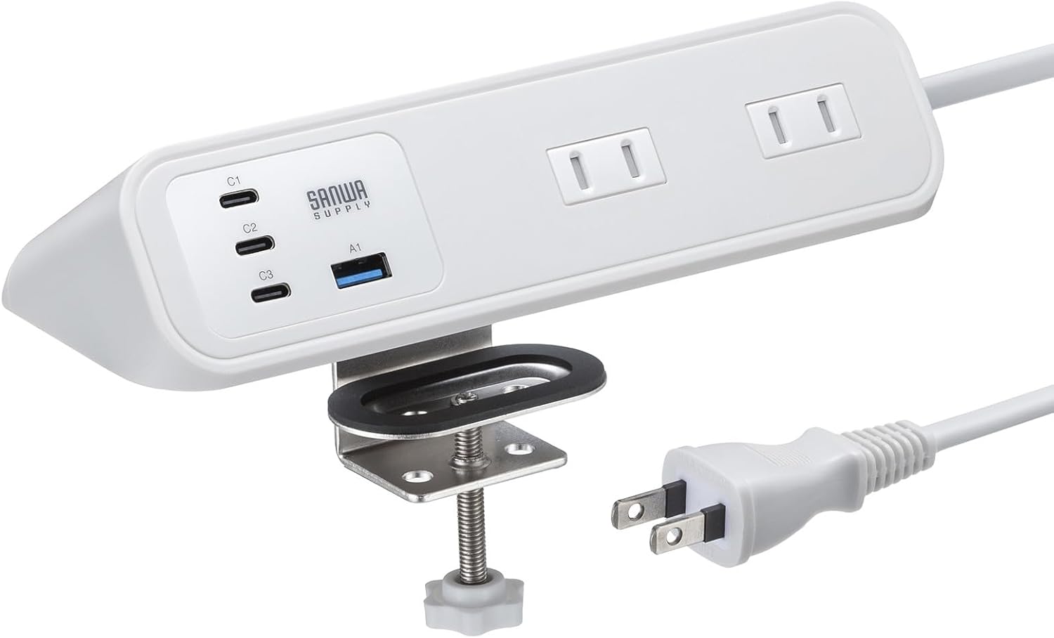 サンワサプライ TAP-B114UC-2W 本体画像