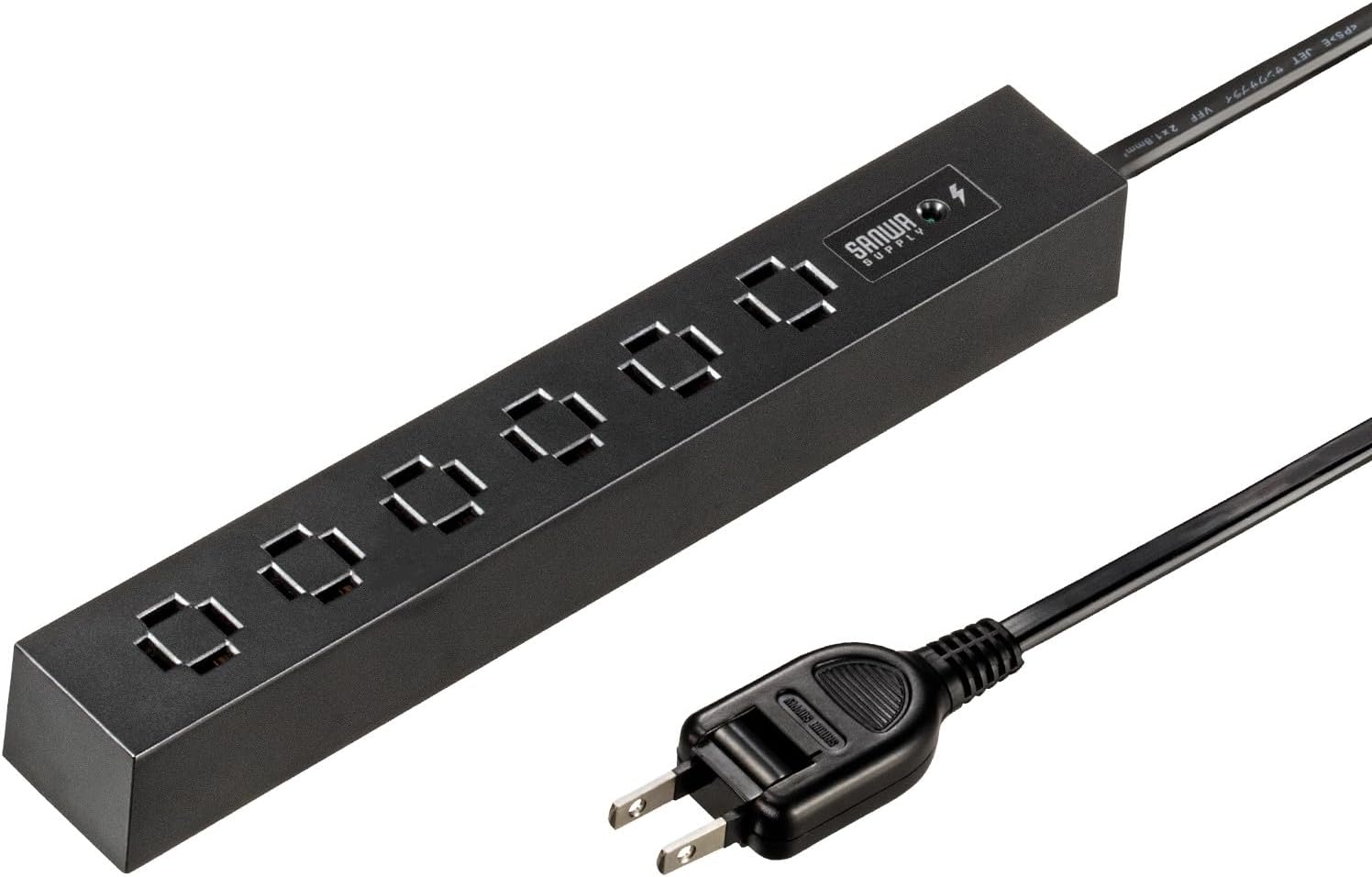 サンワサプライ TAP-SPSLIM6MG-2BK 本体画像