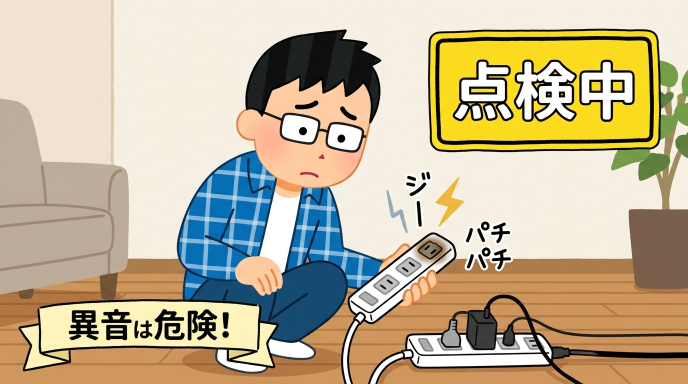 電源タップから異音がする!「ジー」「パチパチ」…その音、危険なサインかも?