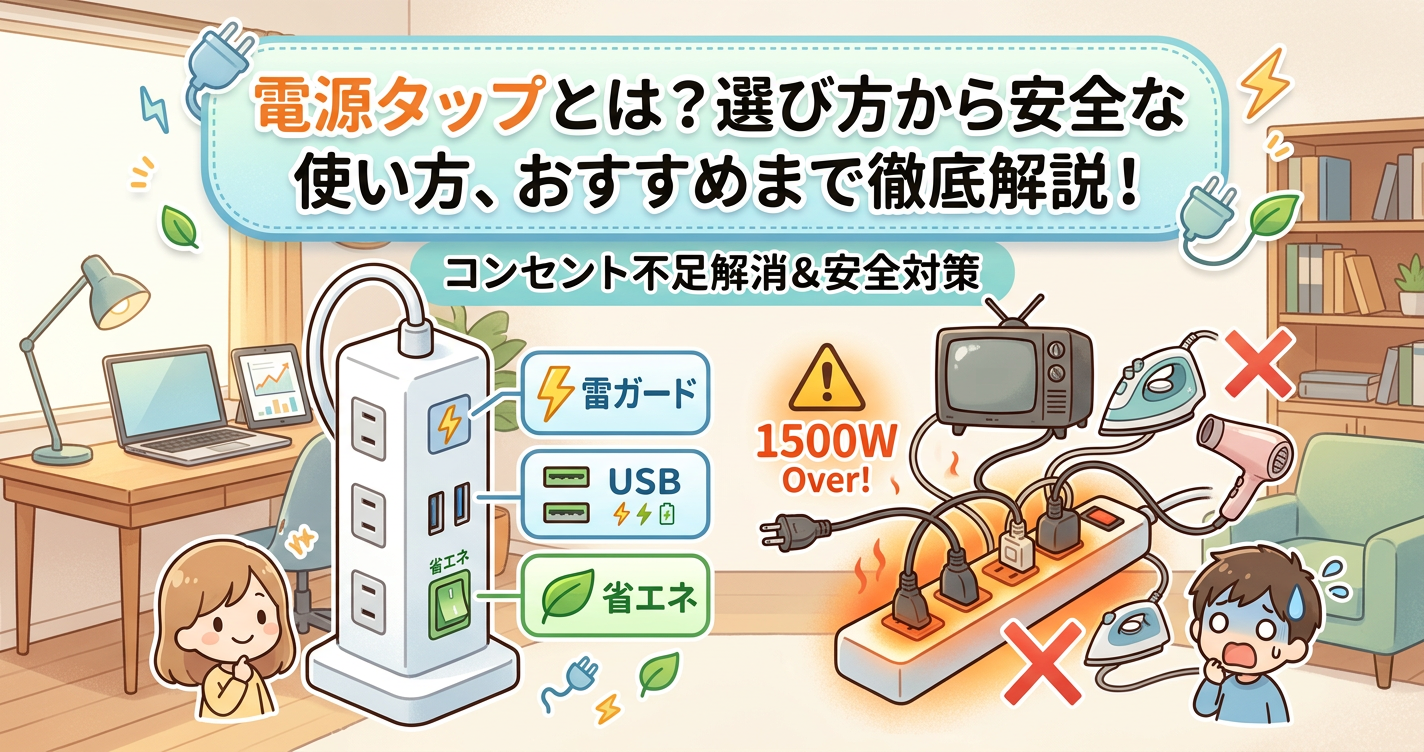 電源タップとは？選び方から安全な使い方