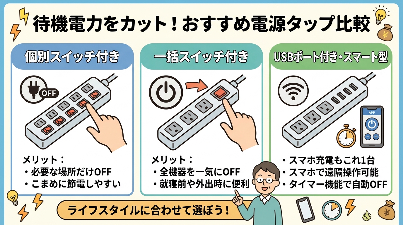 おすすめ電源タップの比較画像