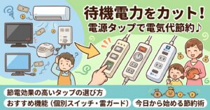 電源タップで待機電力を効果的に削減！電気代を節約する選び方