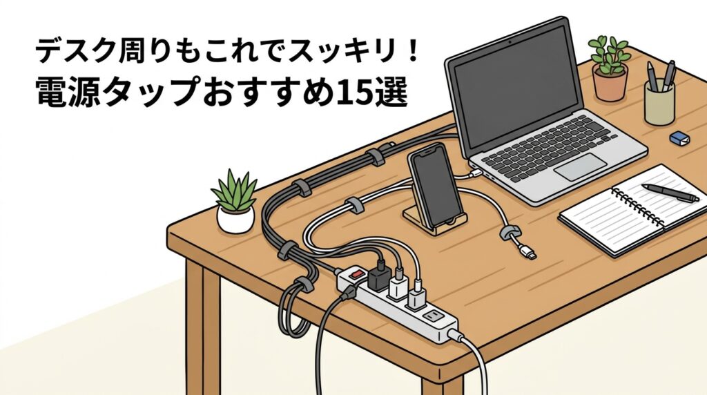 デスク周りもこれでスッキリ！機能性・安全性・デザインで選ぶ電源タップ