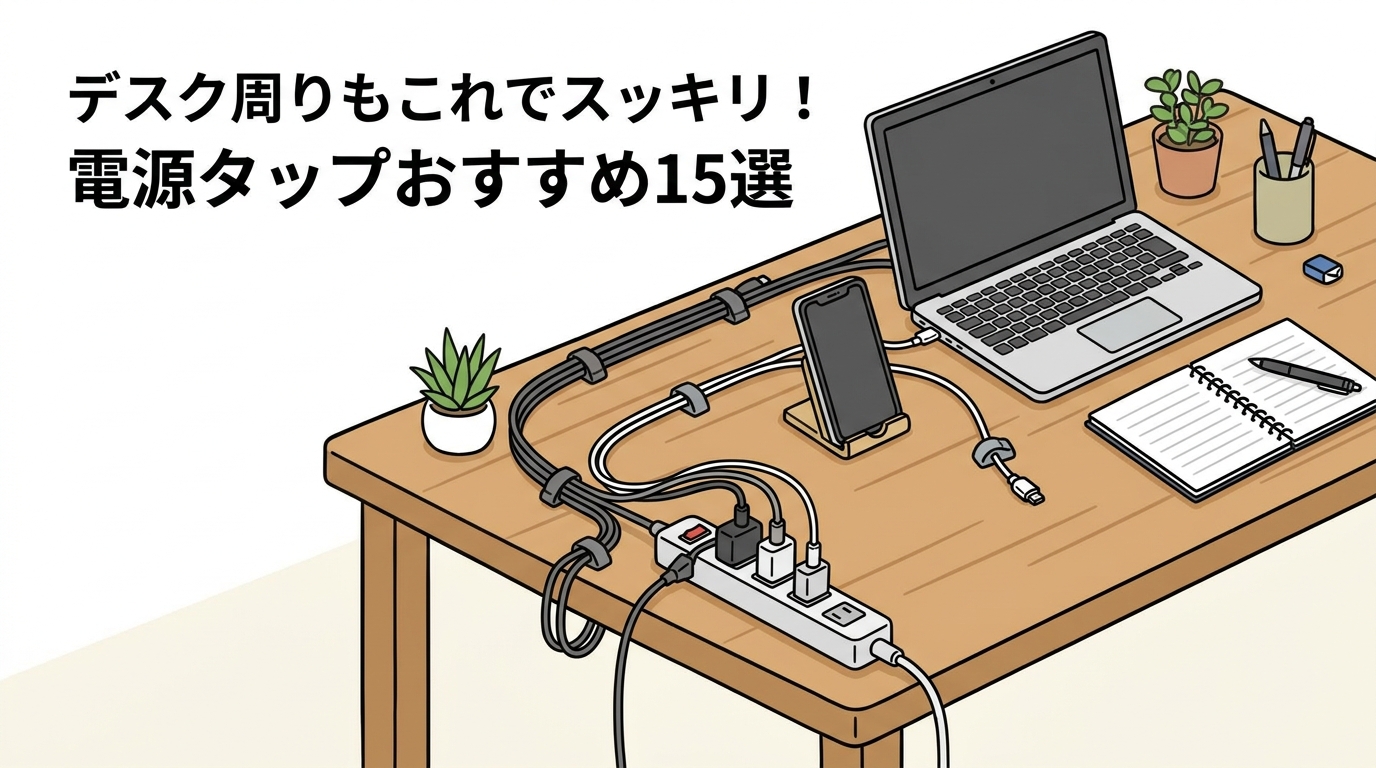 デスク周りもこれでスッキリ！機能性・安全性・デザインで選ぶ電源タップ