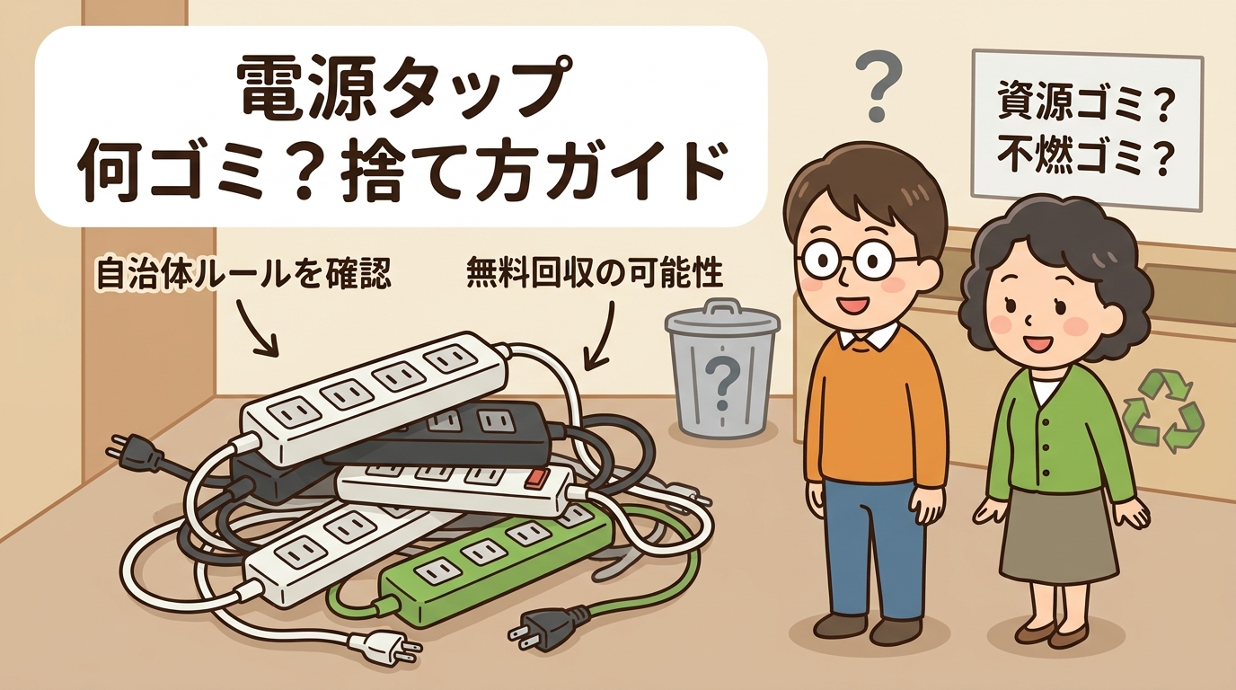 電源タップは何ゴミ？自治体ルールから無料回収まで迷わない捨て方