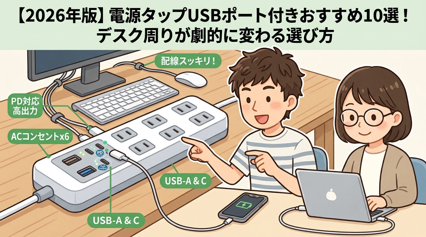 PD対応の高出力電源タップの画像