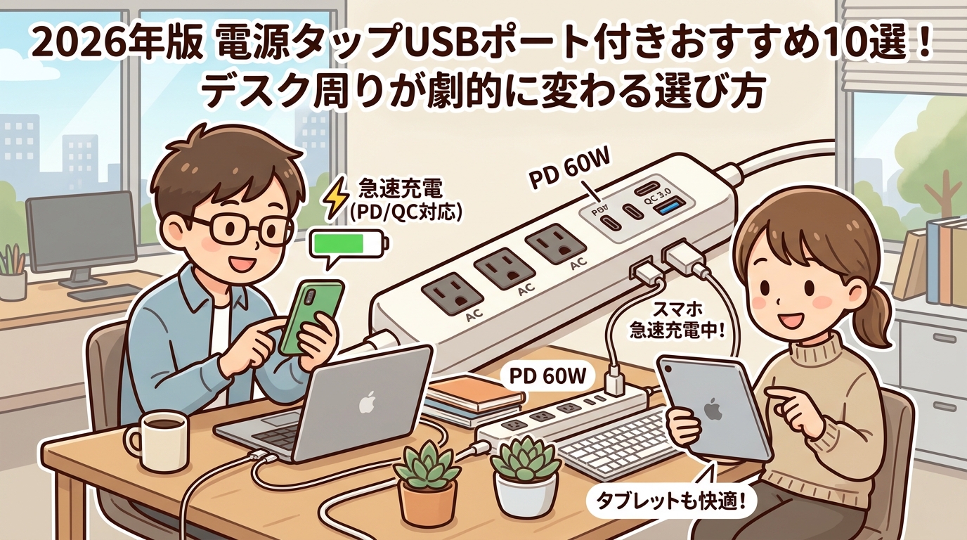 急速充電（PD/QC）対応のUSBポートのイメージ画像