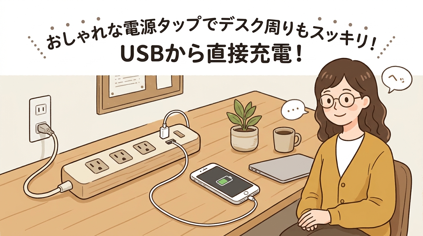USBポートから直接スマホを充電しているスマートな画像