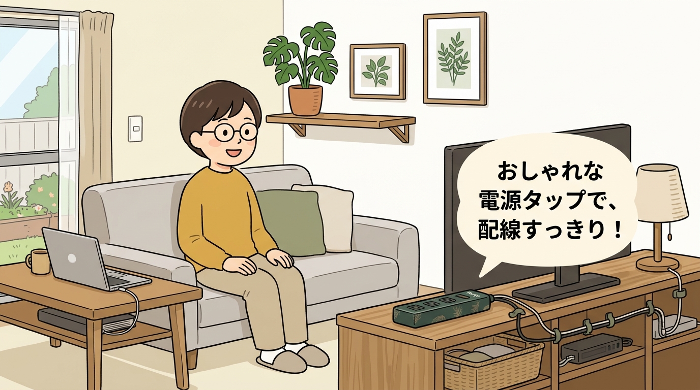 おしゃれに見せる配線アイデアの画像