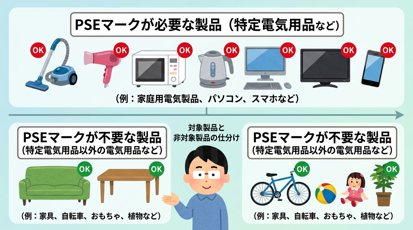 対象製品と非対象製品の仕分けイメージ画像