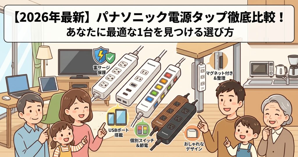 【2026年最新】パナソニックの電源タップ徹底比較！最適な1台を見つける選び方