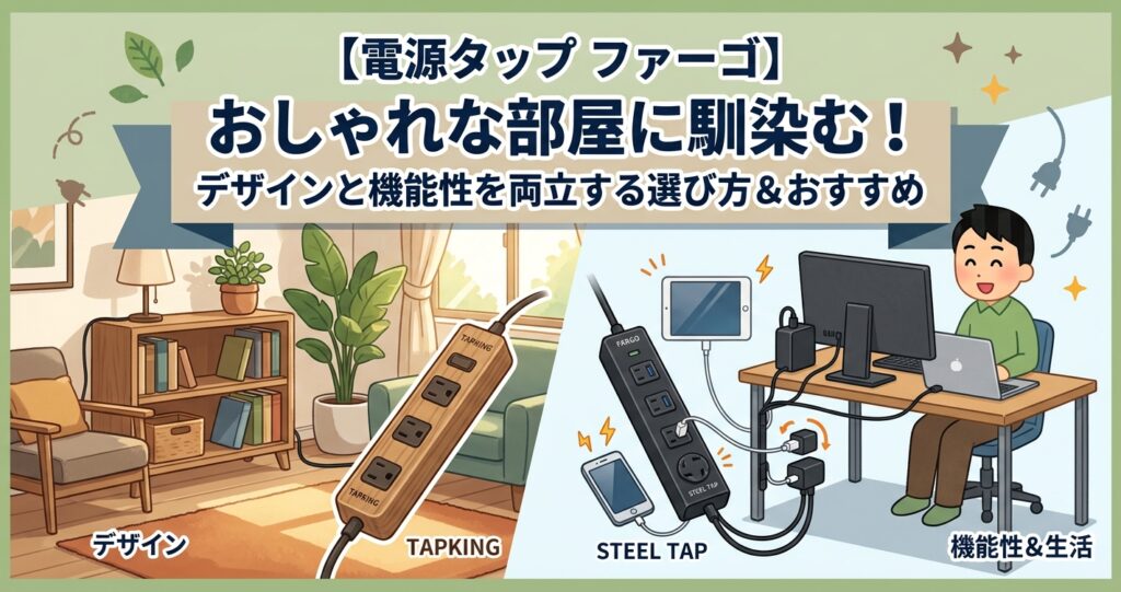 【電源タップ ファーゴ】おしゃれな部屋に馴染む！デザインと機能性を両立する選び方
