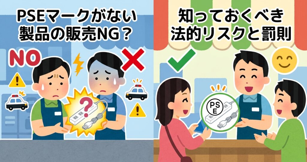 PSEマークが無い製品は販売NG？知っておくべき法的リスクと罰則