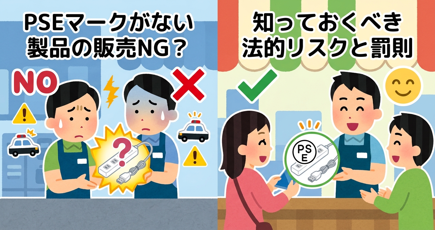 PSEマークが無い製品は販売NG？知っておくべき法的リスクと罰則