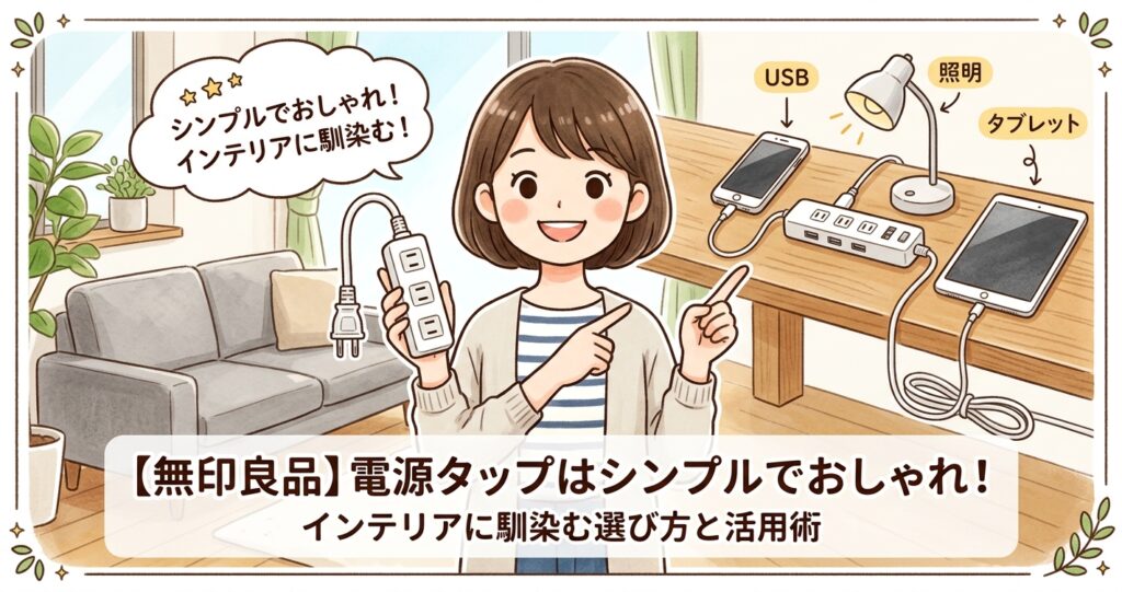 【無印良品】電源タップはシンプルでおしゃれ！インテリアに馴染む選び方と活用術