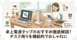 卓上電源タップのおすすめ徹底解説！デスク周りを機能的でおしゃれに