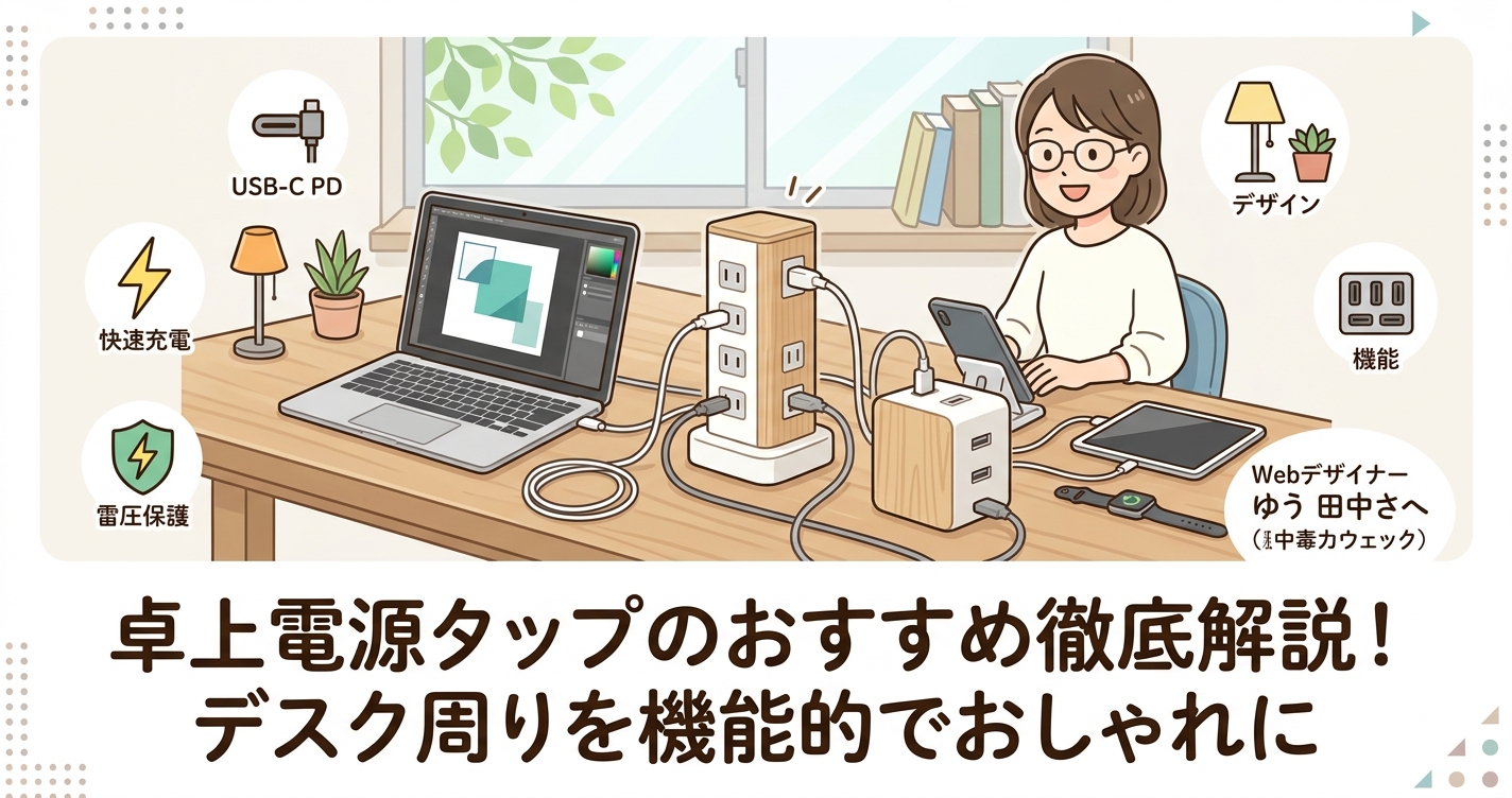 卓上電源タップのおすすめ徹底解説！デスク周りを機能的でおしゃれに