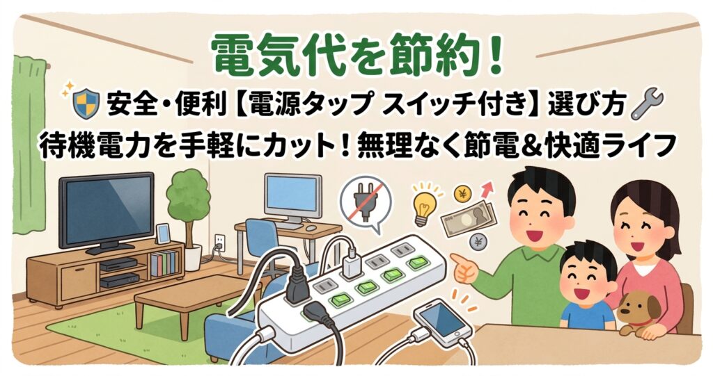 電気代を節約！安全で便利な【電源タップ スイッチ付き】選び方とおすすめ