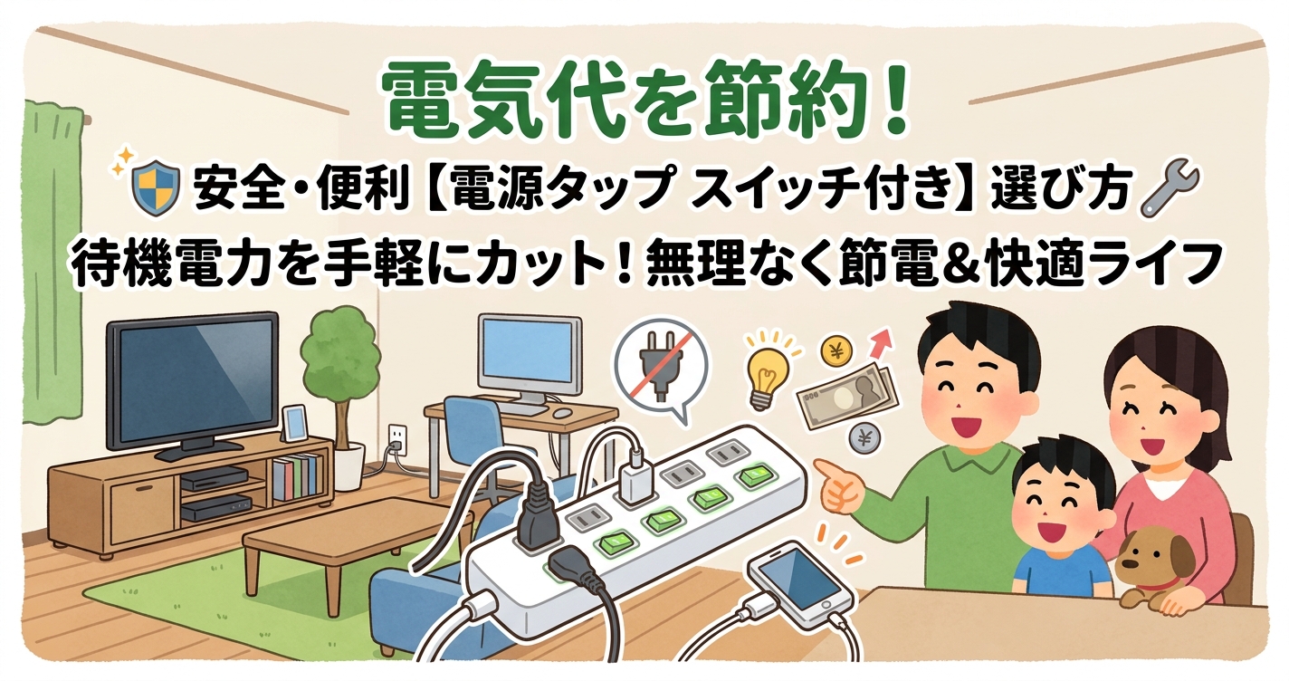 電気代を節約！安全で便利な【電源タップ スイッチ付き】選び方とおすすめ
