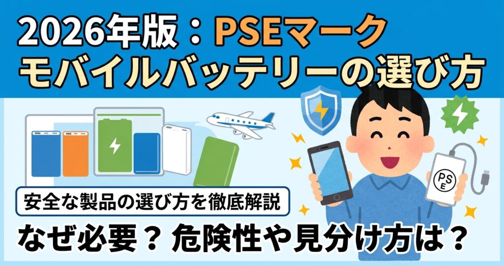 PSEマーク モバイルバッテリーはなぜ必要？ 危険性や安全な製品の選び方を徹底解説