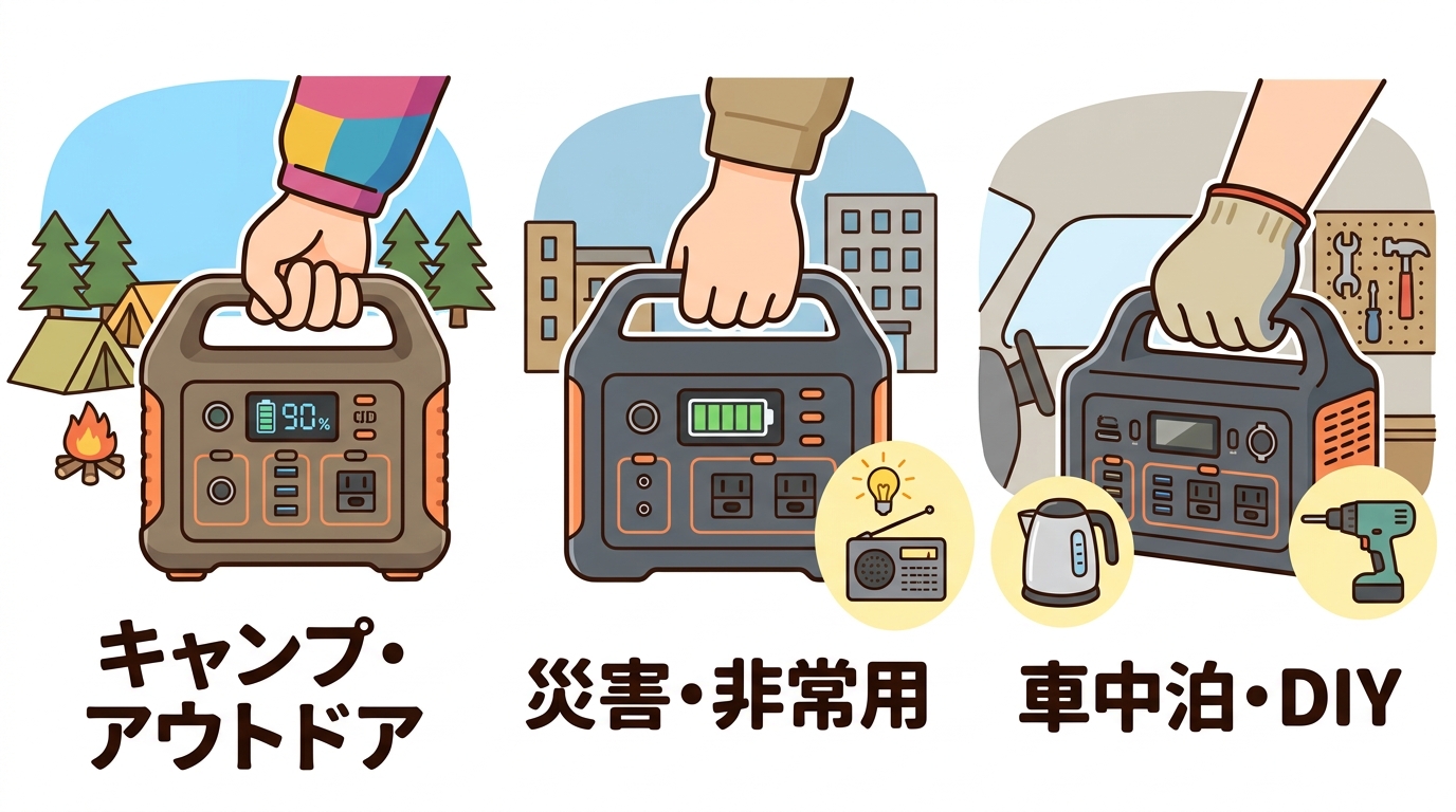 用途別におすすめのポータブル電源
