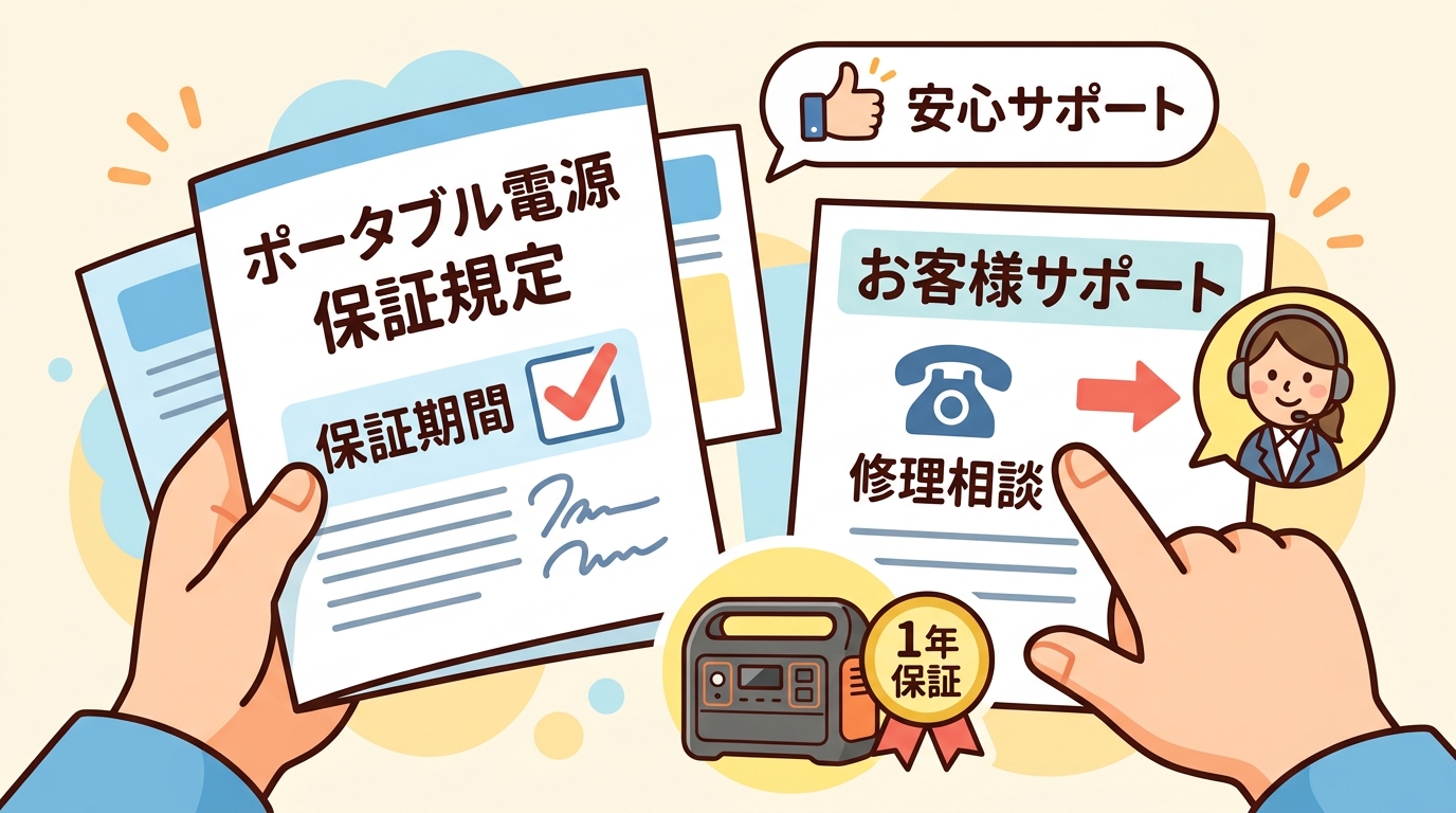 ポータブル電源の保証やサポート