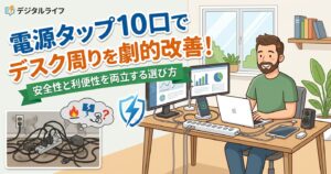 電源タップ 10口でデスク周りを劇的改善！安全性と利便性を両立する選び方 2026 8/11 デンキの知識