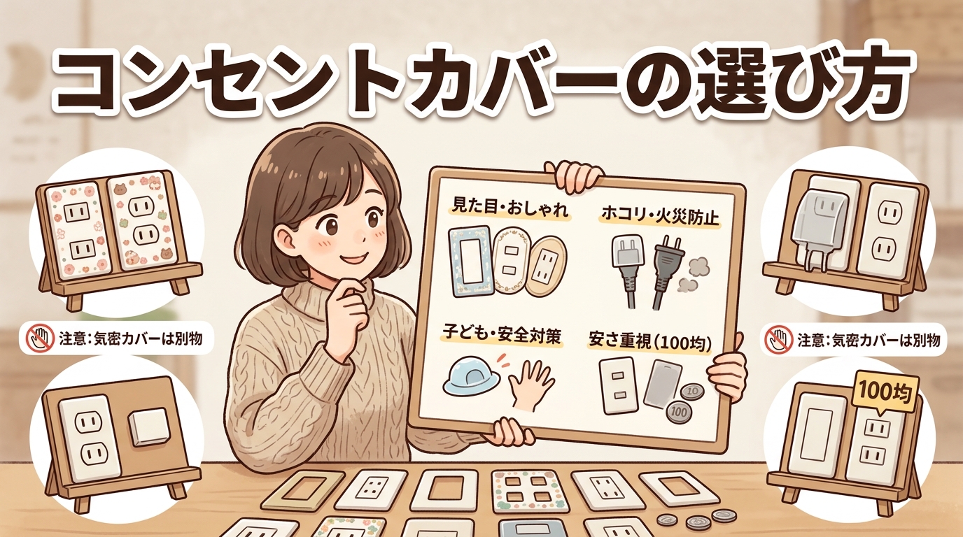 コンセントカバーの選び方｜種類別ガイド
