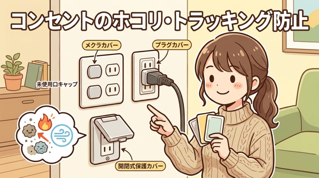 コンセントのホコリ・トラッキング防止カバーの選び方