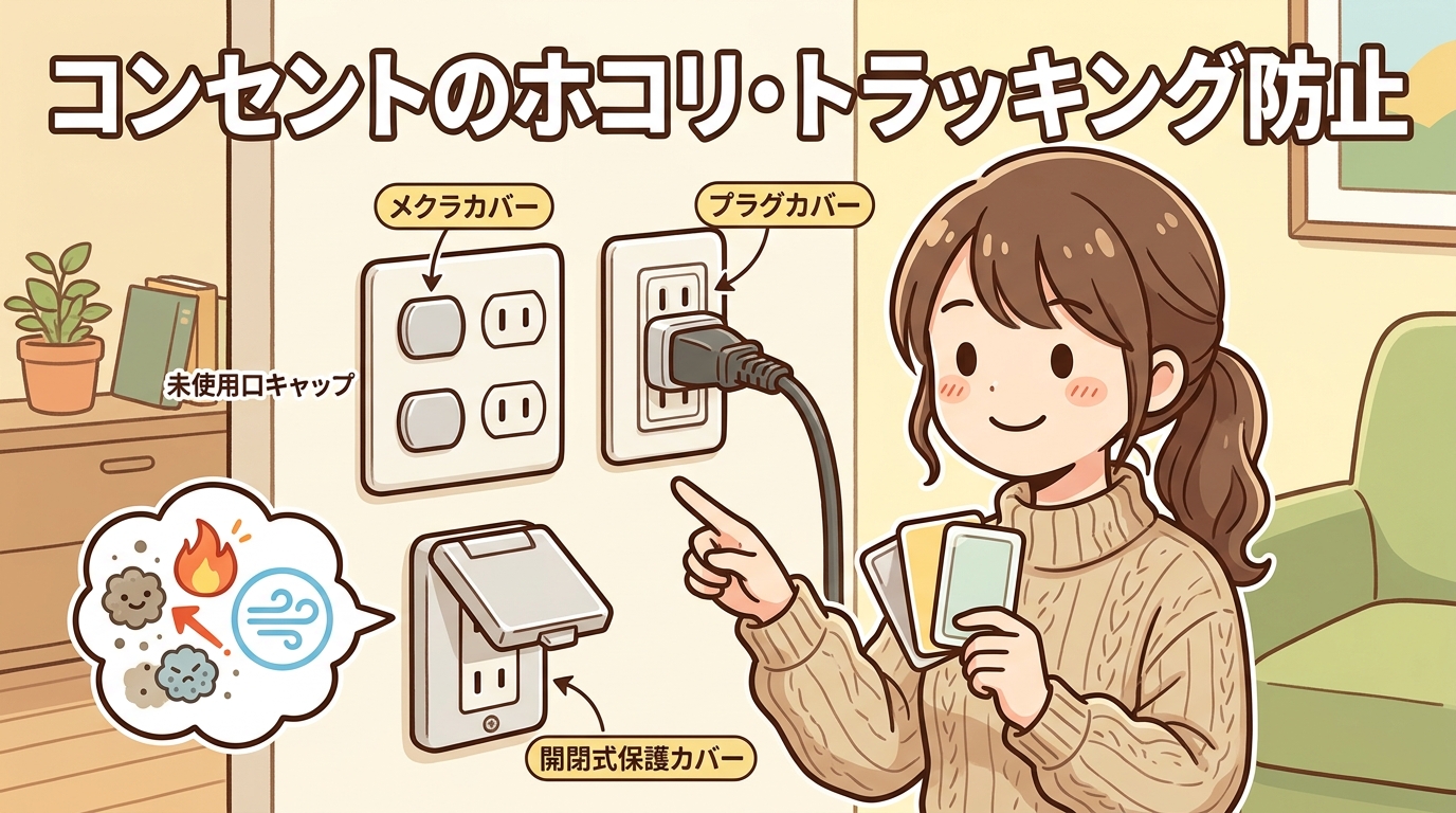 コンセントのホコリ・トラッキング防止カバーの選び方