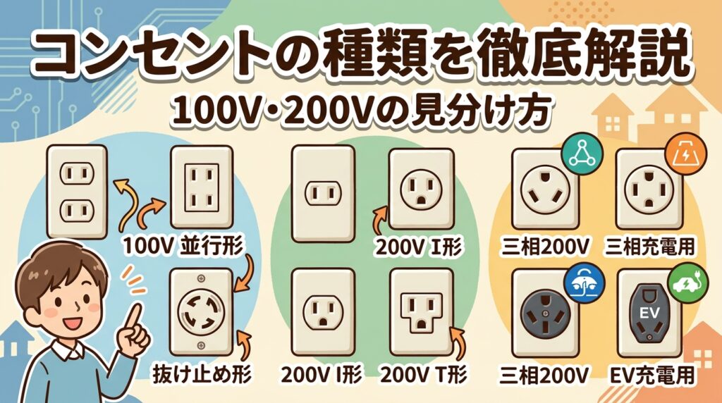 コンセントの種類・形状を完全ガイドのアイキャッチ画像