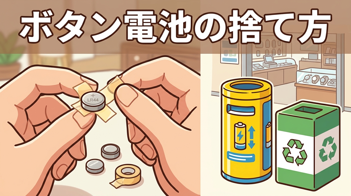ボタン電池の捨て方｜絶縁テープと回収ボックス