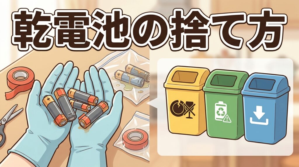 乾電池の捨て方｜絶縁テープとごみ分別ボックス