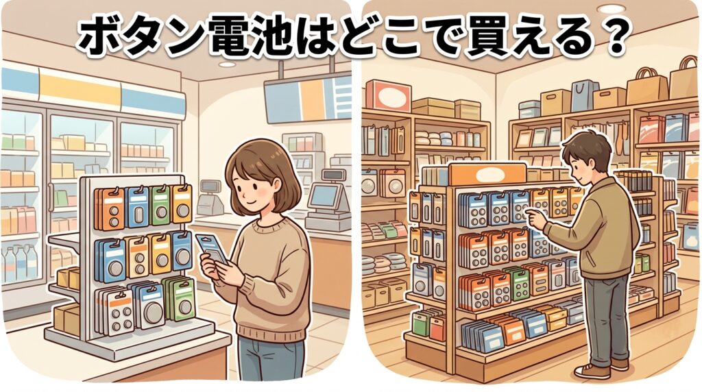 ボタン電池はどこで買える？コンビニ・ダイソー・セリアの取り扱い