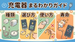 充電器とは？スマホ用充電器の種類・選び方を解説するアイキャッチ画像